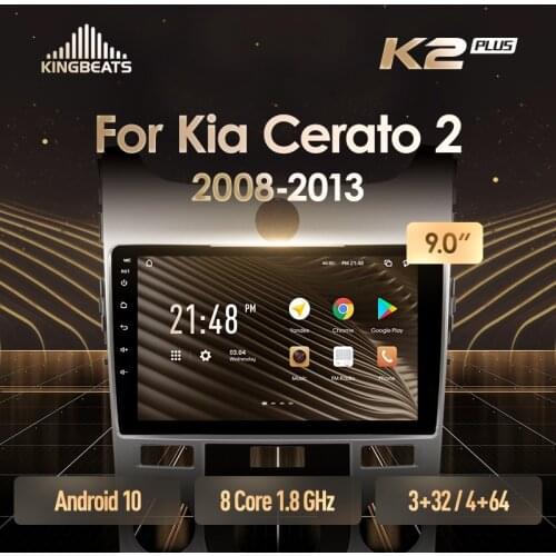 KingBeats Android 10 Octa-Core head unit HU 4G in Dash Car Radio Multimedia Video Player Navigation GPS For Kia Cerato 2 TD 2008 - 2013 no dvd 2 din Double Din Android Car Stereo 2din DDR4