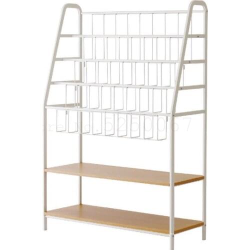 Contracted Be Born Bookcase Household Iron Shelf Multifunctional Shelf In Books Is Received