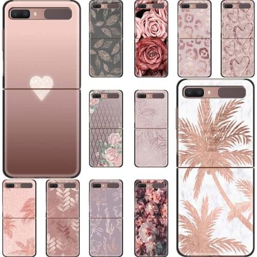 Beautiful Rose Bling Picture Smartphone Case For Samsung Galaxy Z Flip 5G Cover Silicone Shell Black Cap Soft Coqu