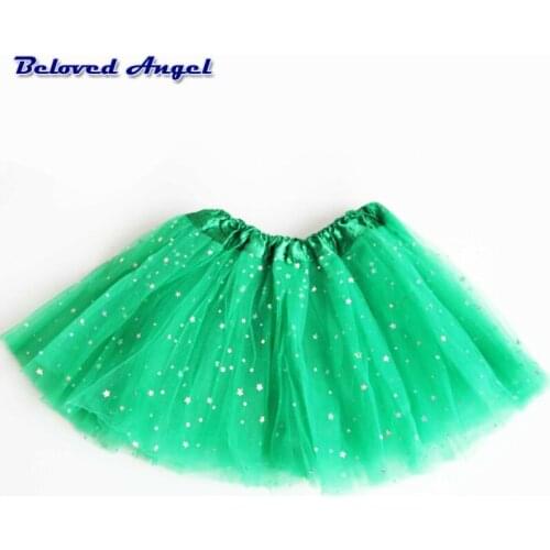 Princess Summer Fashion Skirt Lovely Sweet Children Vestidos Kids Girls Costume Pettiskirt Sequin Star Print Mesh Tutu Skirts
