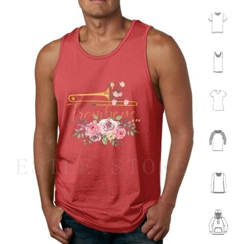 Flowers Trombone Tank Tops Vest Sleeveless Trombone Trombonist Trombone Player Music Musician Musical Instrument Instrument