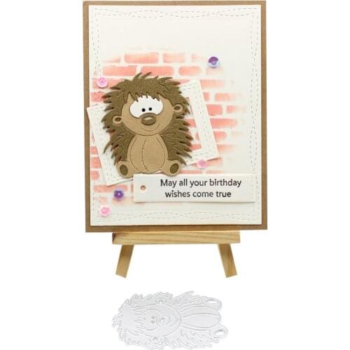 Cute Hedgehog Metal Cutting Dies Stencils for DIY Scrapbooking/photo album Decorative Embossing DIY Paper Cards