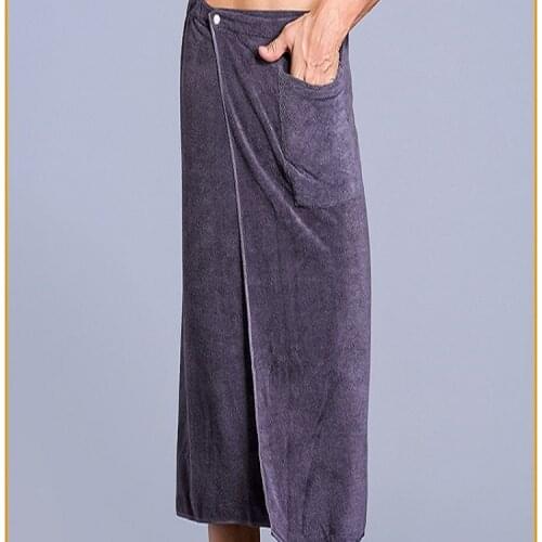 Fashion Man Wearable Mircofiber Bath Towel With Pocket Soft Swimming Beach Bath Towel Blanket Toalla De Bano 70x140cm