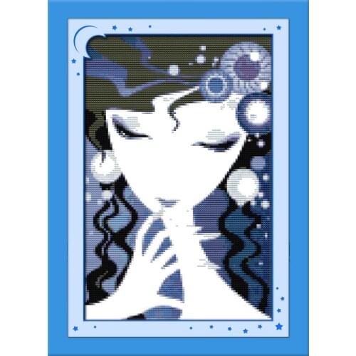 Joy Sunday Elegance Home Decor Chinese Counted Printed Canvas Cross Stitch Pattern DIY Kit 11&14CT Embroidery Needlework Set