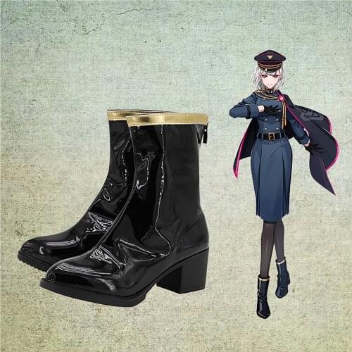 DRB Nemu Shoes Cosplay Division Rap Battle Nemu Aohitsugi Cosplay Boots Leather Shoes Custom Made