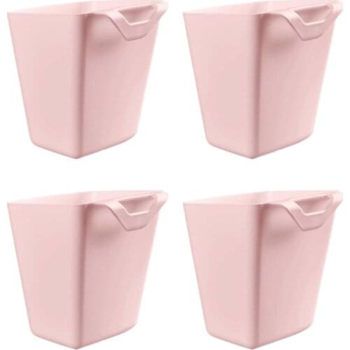 4pcs/set Portable Hanging Storage Bucket Plastic Container for Kitchen Sundries
