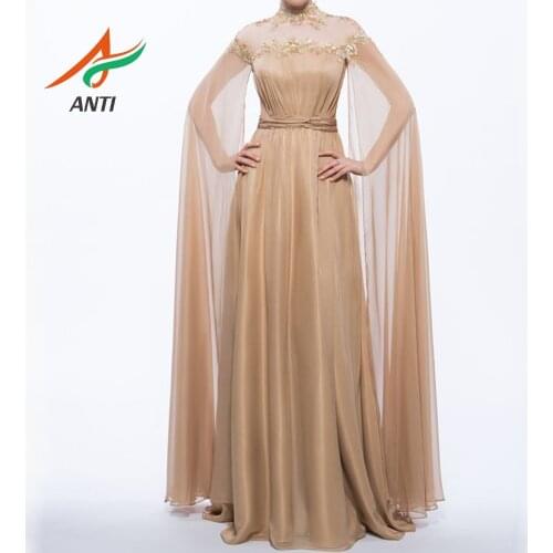 ANTI Vestido De Madrinha Mother of the Bride Dresses Floor-Length High Quality Tulle farsali Champagne A-Line Dinner Dress Gowns