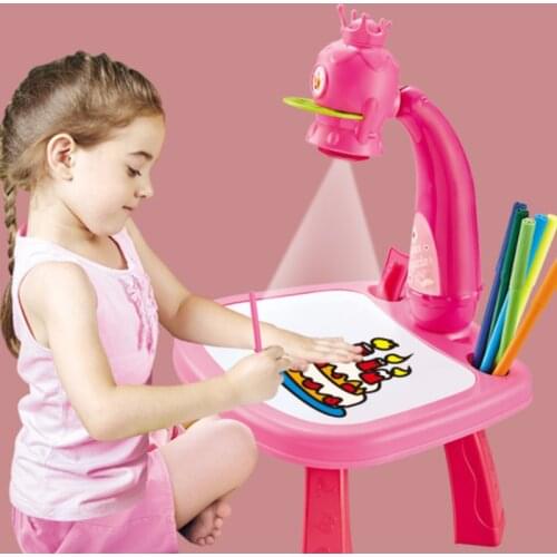 Projector Art Drawing Table LED Projector Learning/Drawing Painting Set Educational Toy New Year Gift For Children|Drawing Toys