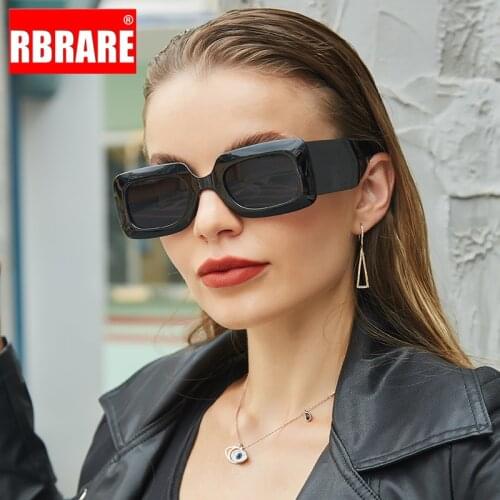 RBRARE Square Sunglasses Women 2021 Luxury Brand Gradient Sun Glasses for Men Vintage Square High Quality Gafas De Sol Mujer