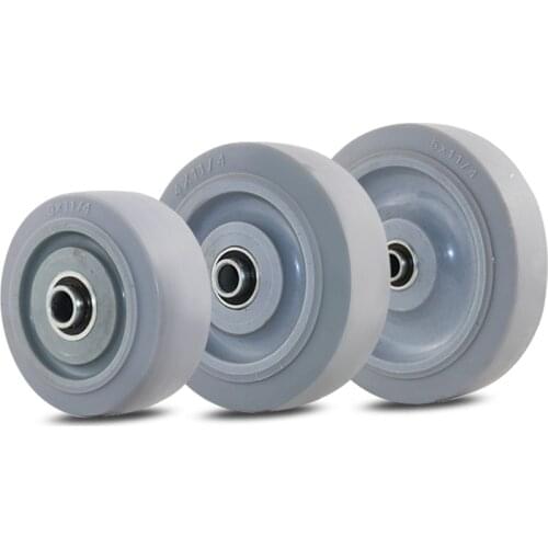 Rubber Hand Truck Wheel 3 Size Flat Free Solid Rubber Replacement tire for Hand Truck, cart, Power Washer, Dolly, Compressor