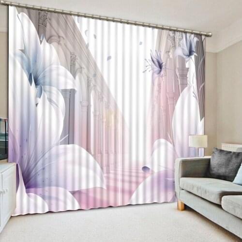 Luxury Blackout 3D Window Curtain For Living Room marble curtains modern living room curtains