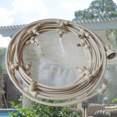 Garden water Pipe Misting Cooling fog hose tube System Kit For Greenhouse Patio Waterring Irrigation Mister