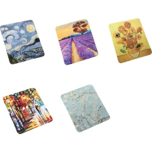 5PCS/Lot Sunflower Oil Painting Series Glasses Cloth Microfiber Cleaning Lens Camera Mobile Phone Screen Cleaning Cloth 175*145