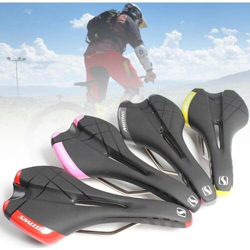 Faux Leather MTB Folding Road Bicycle Bike Cycling Saddle Hollow Breathable Comfortable Seat Cushion Pad Bicycle Accessaries