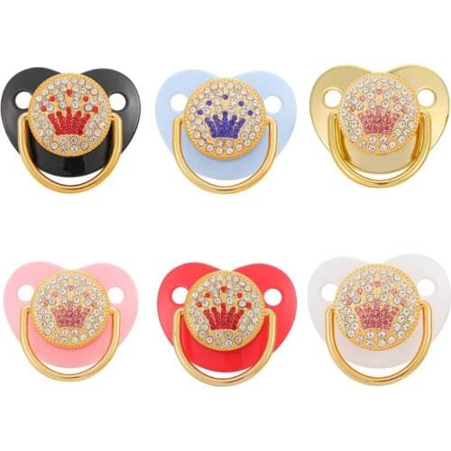 Baby Pacifier Nursing Teether Shiny Rhinestones Silicone Nipple BPA Free Infant Newborn Comfort Appease Soother For Babies