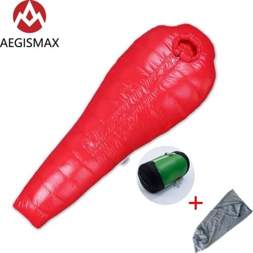 AEGISMAX AEGIS-A1500 Series Outdoor Camping Super Goose Down Thicken Keep Warm Winter Fully Surrounded Mummy Sleeping Bag