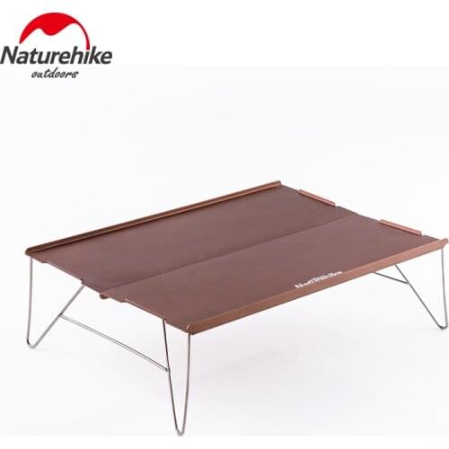 Naturehike Factory sell Outdoor Aluminum Alloy Table super light portable folding table mountaineering camping mini table