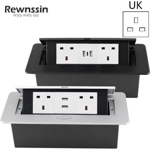 Pop-up Socket With Type-C USB UK Popular Is Suitable Socket In The Floor Desktop Socket USB Power Socket