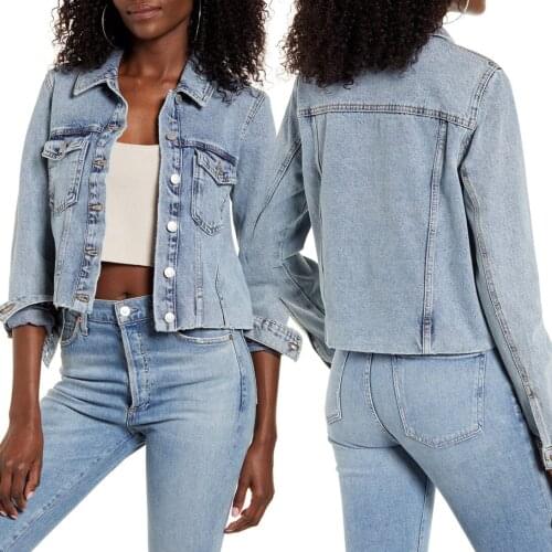 Fashion Women Casual Long Sleeve Spring and Autumn Denim Coat Top All-match Short Denim Jacket Women Tops Outerwear Feminino
