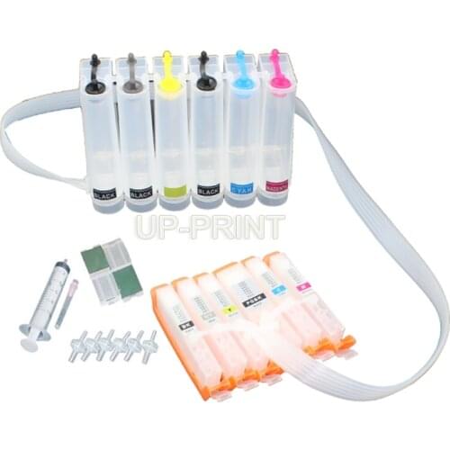 UP 1set 6 COLORS PGI480 PGI-480 481 cis ink SYSTEM compatible For Canon TS8140 TS8240 TS8340 TS9140 printer ciss