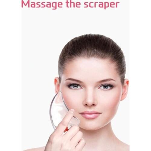 1PCS Clear Gua Sha Board Facial Eye SPA Message Crystal Scraping Acupuncture Face Lift Tools