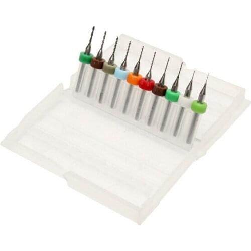 DB-P6 10pcs Hard Alloy Tungsten Steel Micro PCB CNC Drill Bits For Circuit Boards