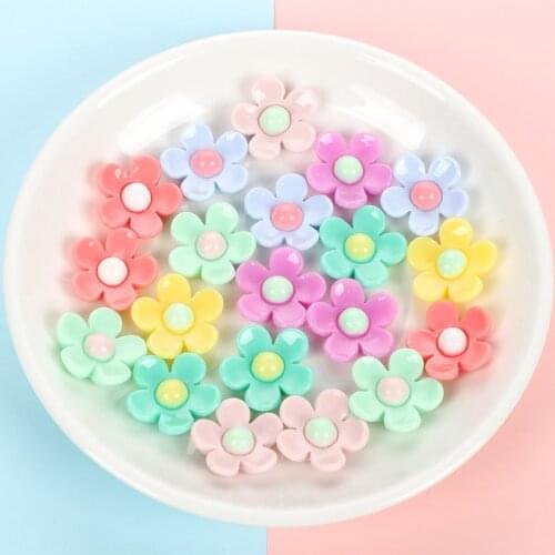 10Pcs Mixed Color Cute 3D Flower Resin Kawaii Accessories DIY Scrapbooking Cabochon Flatback Decoration Craft Embellishment