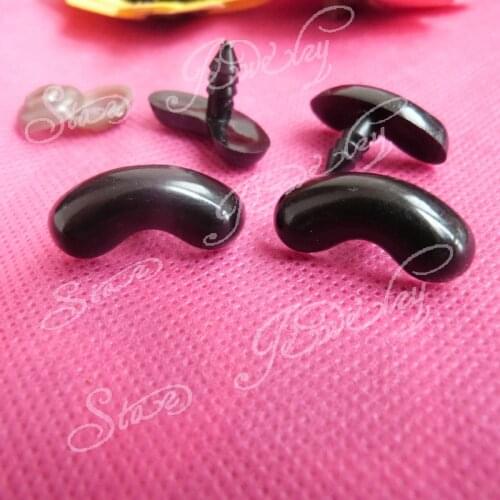 100pcs---23*9mm black color plastic safety toy nose with washer for DIY accessories