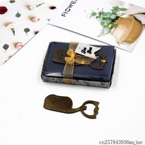 100pcs Goldfish Bottle Openers with Ribbons in Gift Boxes Wine Openers Party Favors Wedding Gift for Guests