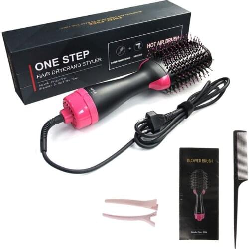 2 in 1 Multifunctional Hair Dryer Volumizer Rotating Hair Brush Curler Roller Rotate Styler Comb Styling Straightening Curling
