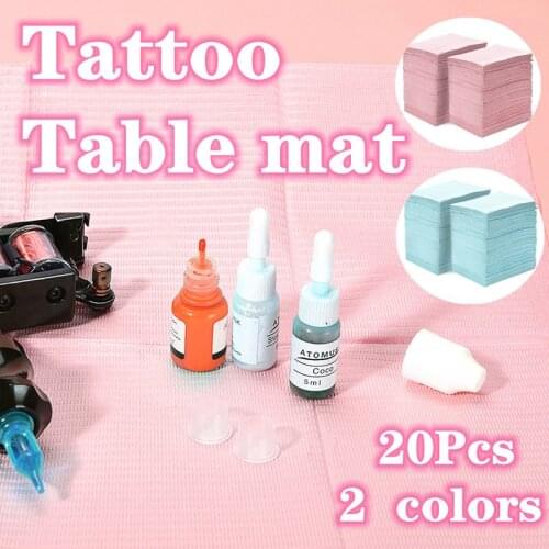 20Pcs Disposable Tattoo Clean Pad Waterproof Medical Paper Tablecloths Mat Double Layer Sheets Tattoo Accessories 45*33cm
