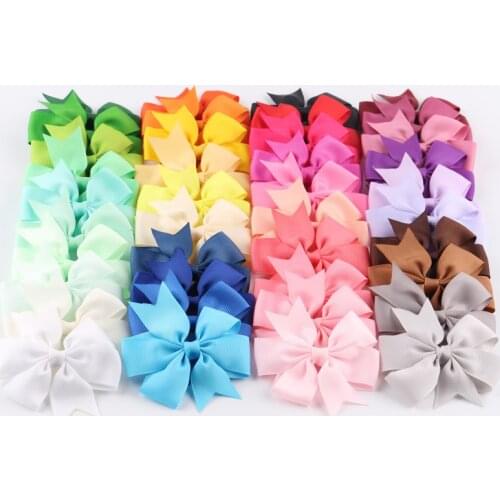 200 pcs/lot, Pinwheel Hair Bow Clips , Ribbon Bow Alligator Hair Clips Hair Clippies
