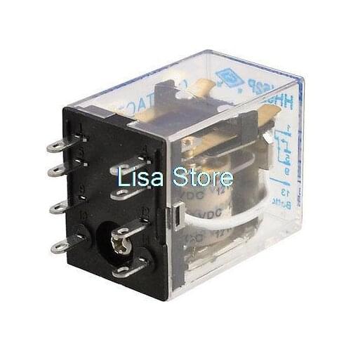 2016 Free Shipping Model HH52P Switch Power Relay 2P2T 8 Pins Electromagnetic General Relay With DC 12V Coil 5A