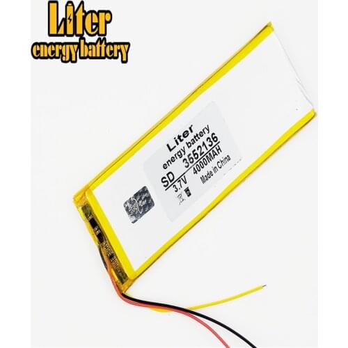 3 line li-po 3.7V 4000mah (polymer lithium ion battery) Li-ion battery for tablet pc 7 inch 8 inch 9.7 inch 10.1 inch 3552136