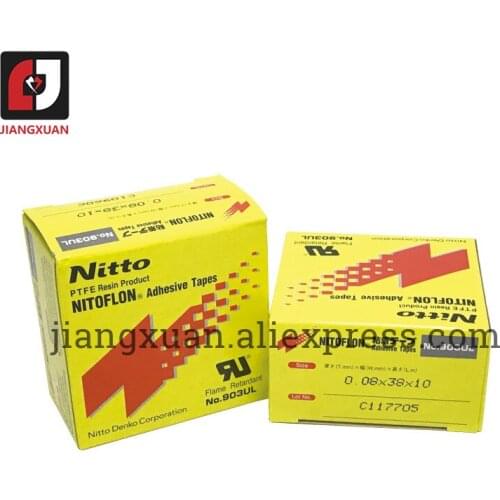 5 pcs Japan NITTO DENKO Nitoflon Tape 903UL 38mm Silicone Adhesive Tapes