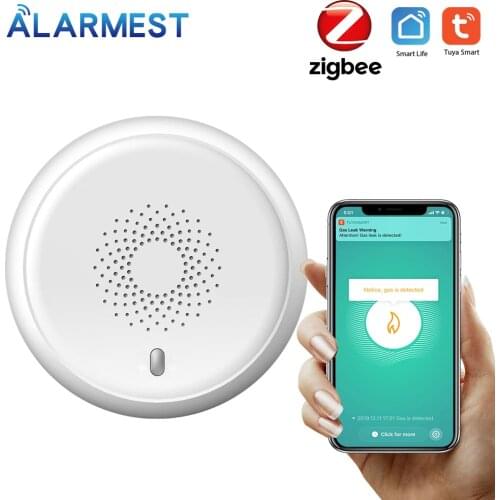 ALARMEST Zigbee GAS Detector Alarm Detect Natural Leak Combustible Gas Detector Tuya Smart life Power by Tuya