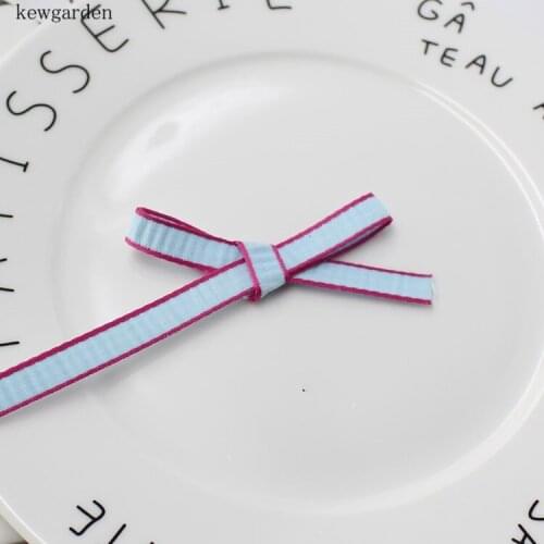 Kewgarden 10mm 3/8" 2 Edge Fold Satin Ribbons Handmade Headban Cover Ribbon DIY Riband Garment Accessories 12M/Lot