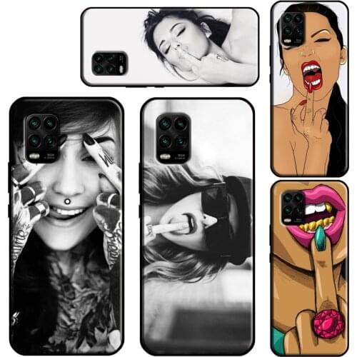 Middle Finger SWAG Girl Case For POCO X3 Pro M3 F2 F3 Back Cover For Xiaomi Mi 11 Ultra Note 10 Lite Mi 9T 10T Pro