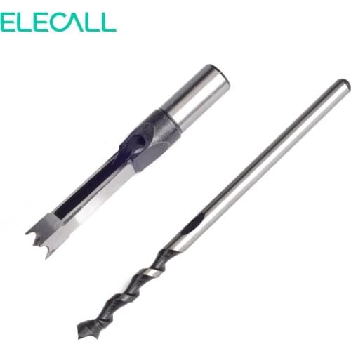 ELECALL 12.7mm/ 1/2" Drill Bit Woodworking Square Hole Bits Drill Mortising Chisel Drill Set