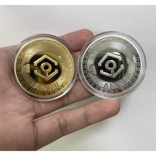 FLC CO46 ANKR A WORLD POWERED BY US Digital Money Coin Gold Plated Crypto Coin Cryptocurrency Collectible Great Gift
