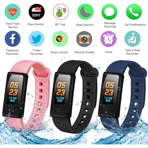 FORCA F600 Color Screen Smart Bracelet Weather Forecast Heart Media Notifications Pedometer Free Strap for IOS Android Phone