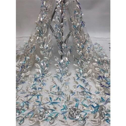 Best design 1JRB-20.31403 french net lace fashionable sequins french style net fabric for party