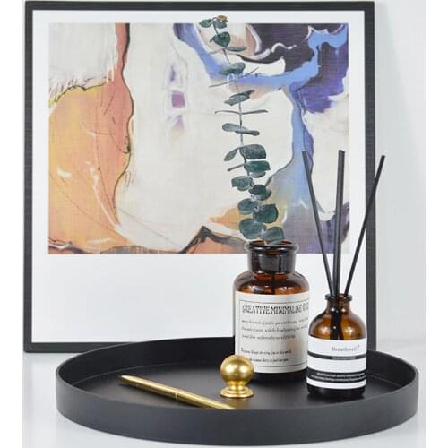 Nordic ABS Metal Jewelry Tray Portable Storage Rack Cosmetics Basket Dessert Plate Home Organizer Decoration Tool For Necklace