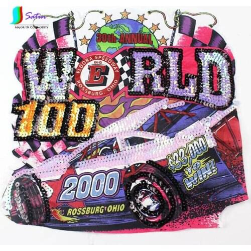 Fashion New Large Sequins Cloth Cartoon Embroidery Patch Stickers Clothes T-shirt DIY Decorative Accessories Decals Car S343P