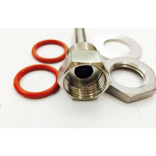 6"L Kettle Thermowell Kit, Stainless Steel 304, 1/2"BSP