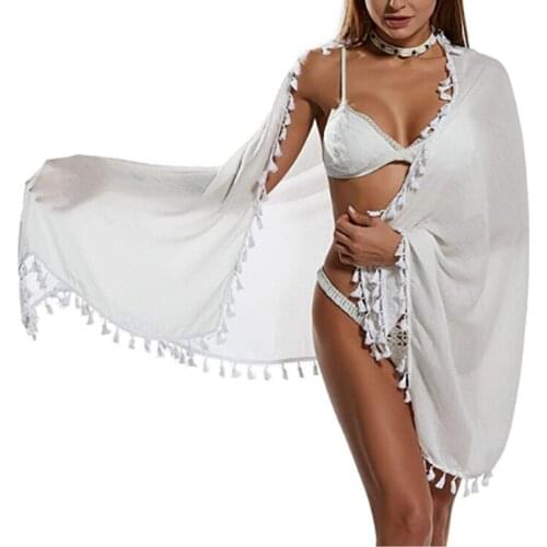 New Sexy Women Beach Bikini Cover Up Solid Pareo Chiffon Wrap Skirt Sarong Beachwear Bathing Suit Swimsuit Skirts