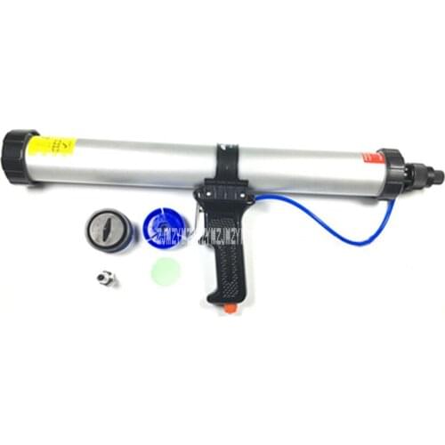 New Arrival 600ML Sausage Type Pneumatic Glue Gun For 600ml Sausage Sealant Use+9 Mouth+1 Push Film+1 Respiratory Piece+1 Piston