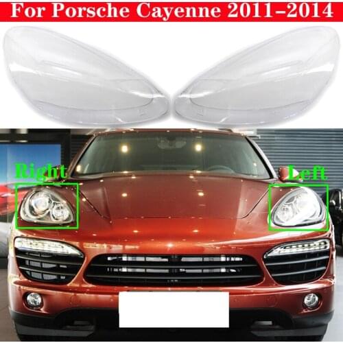 For Porsche Cayenne 2011-2014 Car Front Headlight Cover Headlamp Lampshade Lampcover Head Lamp light Covers glass Lens Shell