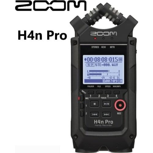 Hot new Zoom H4n pro Black portable four track audio handy recorder recording pen built-in X/Y stereo microphone for music film