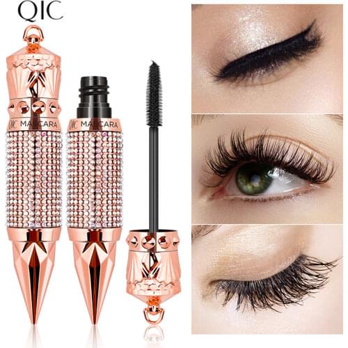 QIBEST 4D Mascara Black Pen Liquid Mascaras Eyes Makeup Cool Eyelashes Curling Eye Lash Cosmetics Tool Lashes Lengthening Brush